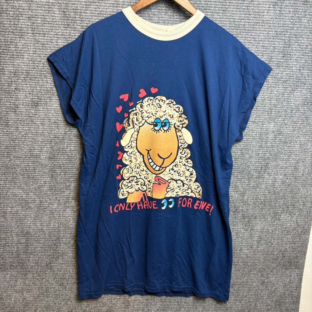 Vintage Best Friends Clothing Inc Sheep I Only Have Eyes For Ewe Nightshirt OS